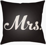 Livabliss Mr & Mrs MRSS-003 14"L x 22"W Pillow