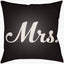 Surya Mr & Mrs MRSS-003 Black;Ivory 16"L x 16"W Fabric