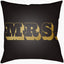 Surya Mr & Mrs MRSS-004 Black;Metallic Gold 16"L x 16"W Fabric