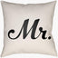 Surya Mr & Mrs MRSS-005 Black;Ivory 14"L x 22"W Fabric