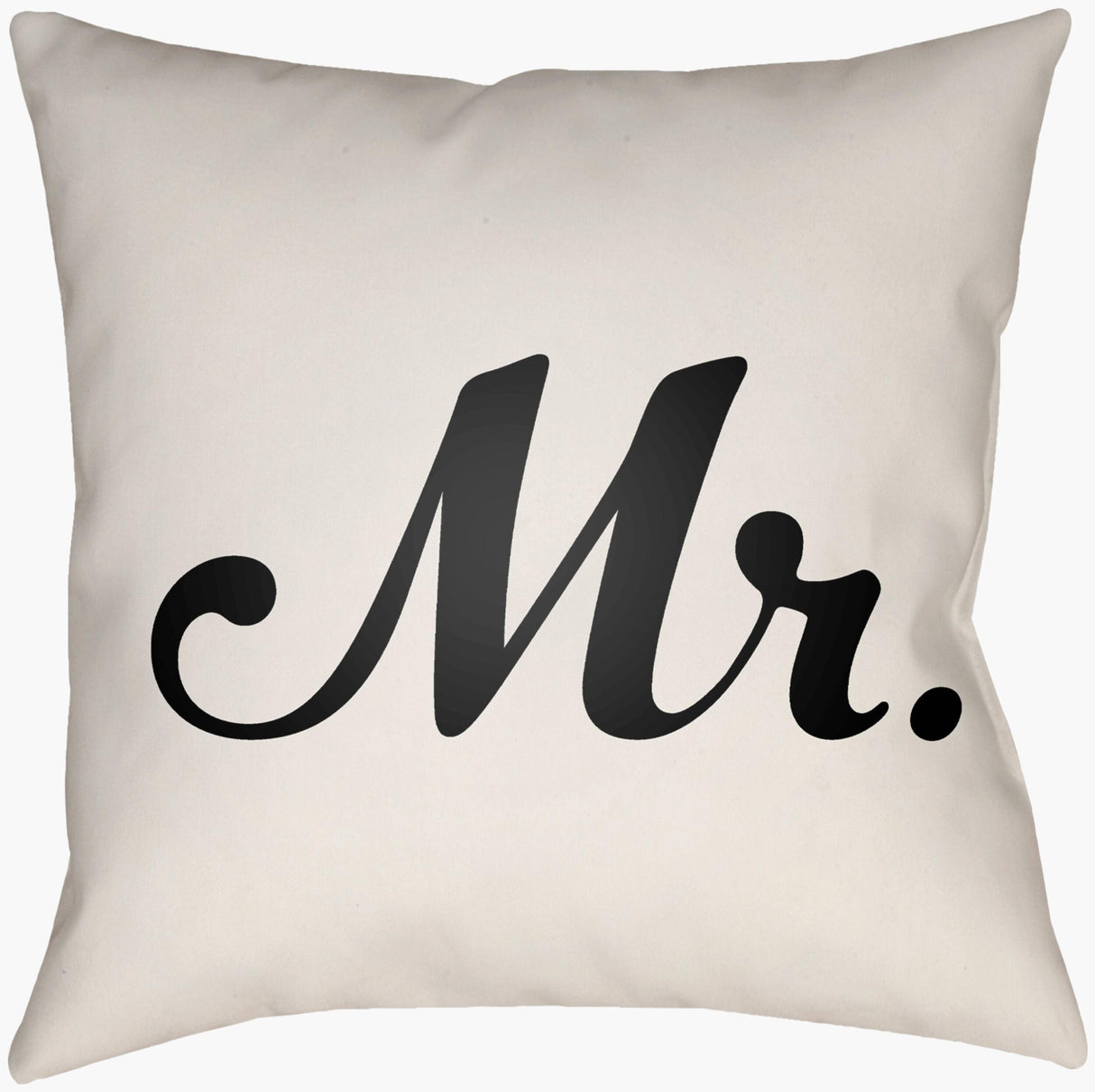 Livabliss Mr & Mrs MRSS-005 18"L x 18"W Pillow