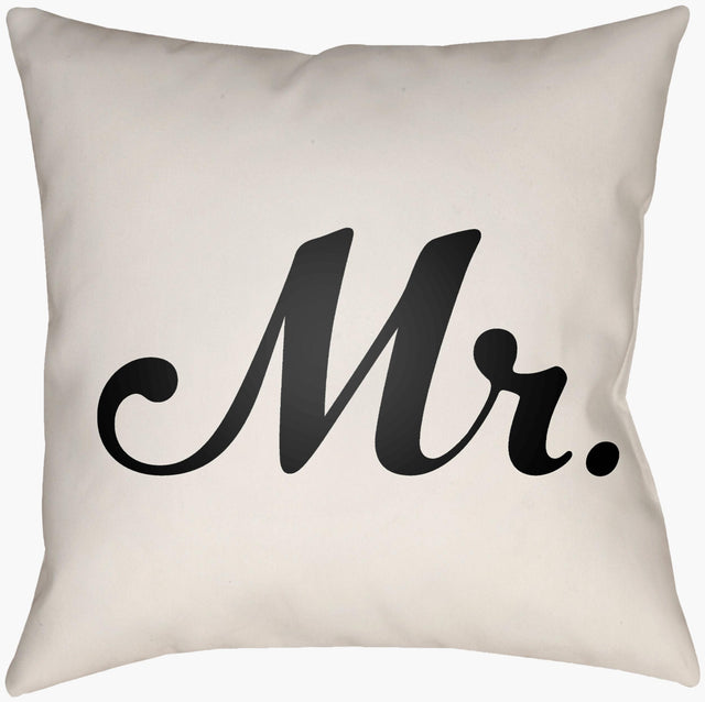 Livabliss Mr & Mrs MRSS-005 18"L x 18"W Pillow