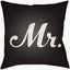 Surya Mr & Mrs MRSS-007 Black;Ivory 14"L x 22"W Fabric