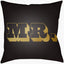 Surya Mr & Mrs MRSS-008 Black;Metallic Gold 16"L x 16"W Fabric