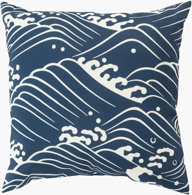 Surya Mizu MZ-002 Ivory;Navy 20"L x 20"W Fabric