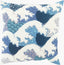 Surya Mizu MZ-015 Aqua;Charcoal;Ivory;Navy 20"L x 20"W Fabric