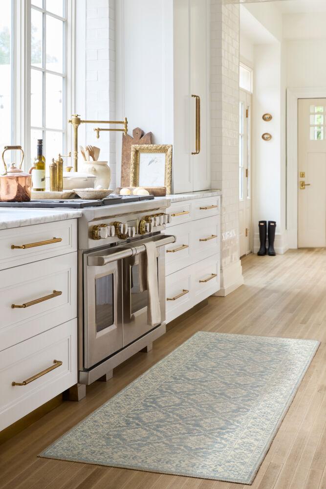 Surya Aram NBAR-2305 Beige;Denim;Pale Blue 6'6" x 9' Rug