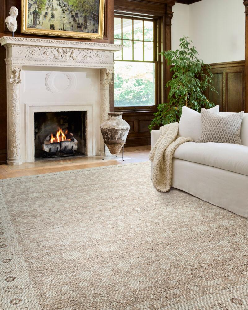 Surya Asha NBAS-2303 Dark Brown;Mustard;Off-White;Taupe 2' x 2'11" Rug