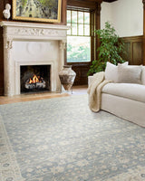 Surya Asha NBAS-2304 Mustard;Off-White;Sky Blue 5'3" x 7' Rug