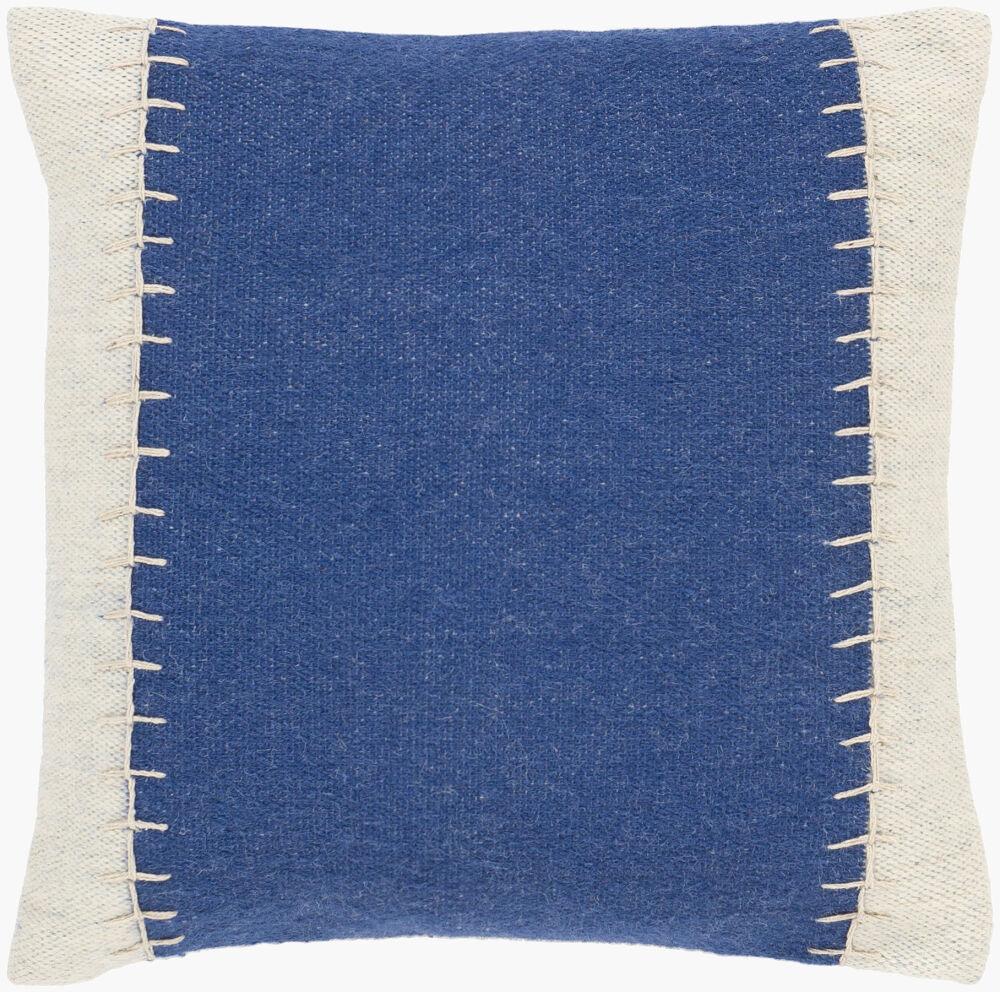 Surya Niko NKO-002 Dark Blue;Ivory;Off-White 20"L x 20"W Fabric