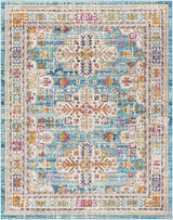 Surya Norwich NWC-2319 Aqua;Burnt Orange;Coral;Dark Blue;Gray;Lilac;Off-White;Pink;Red;Saffron 5'3" x 7'3" Rug