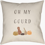 Surya Oh My Gourd OMG-001 Amber;Beige;Brown;Dark Brown;Mustard;Tan;White 16"L x 16"W Fabric