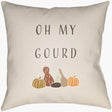 Livabliss Oh My Gourd OMG-001 16"L x 16"W Pillow
