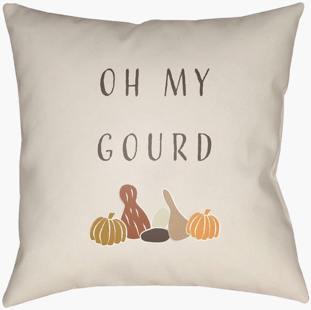 Livabliss Oh My Gourd OMG-001 16"L x 16"W Pillow