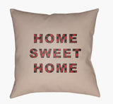 Surya Home Sweet Home PLAID-016  18"L x 18"W Fabric