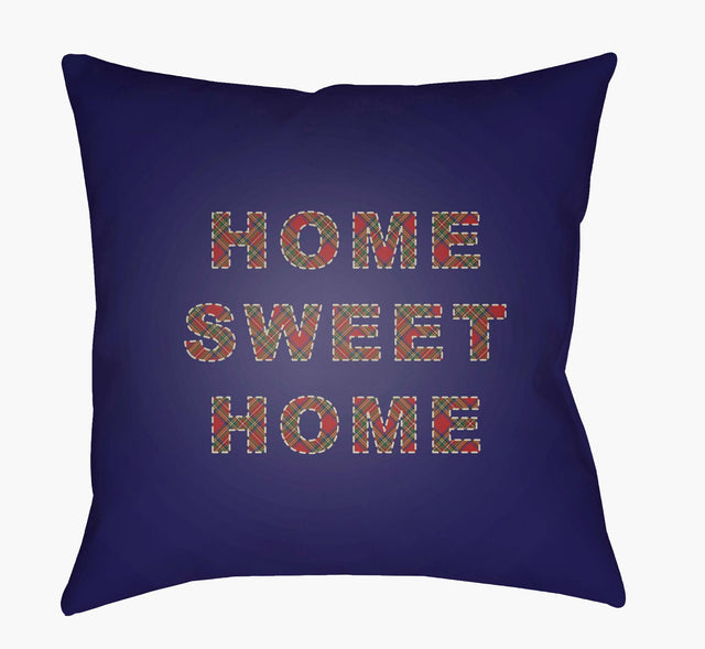 Livabliss Home Sweet Home PLAID-017 18"L x 18"W Pillow