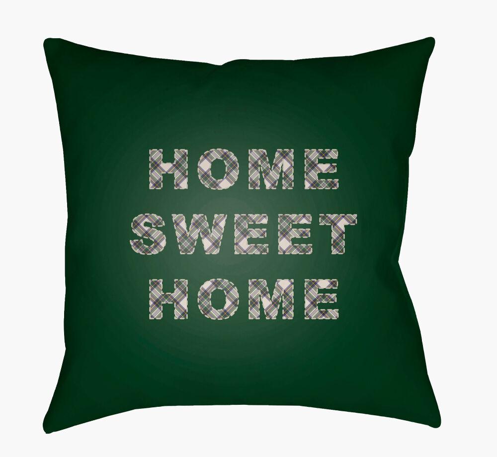Surya Home Sweet Home PLAID-018  18"L x 18"W Fabric