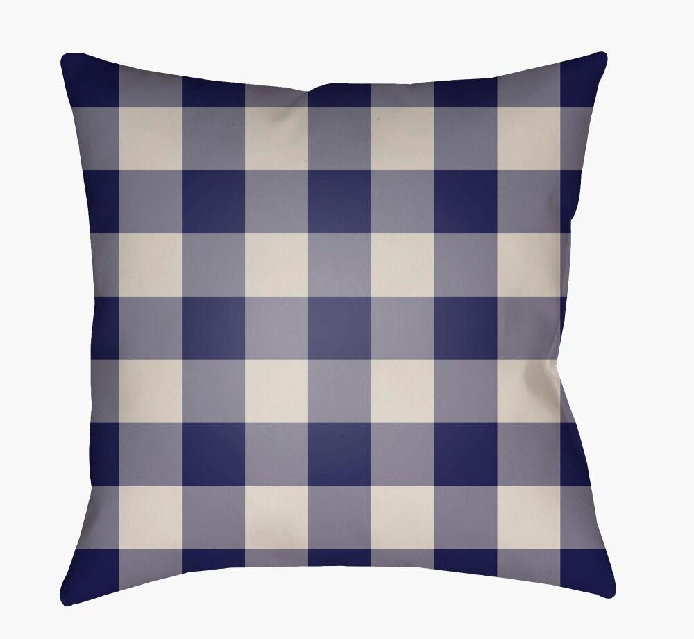 Surya Checker PLAID-031  18"L x 18"W Fabric