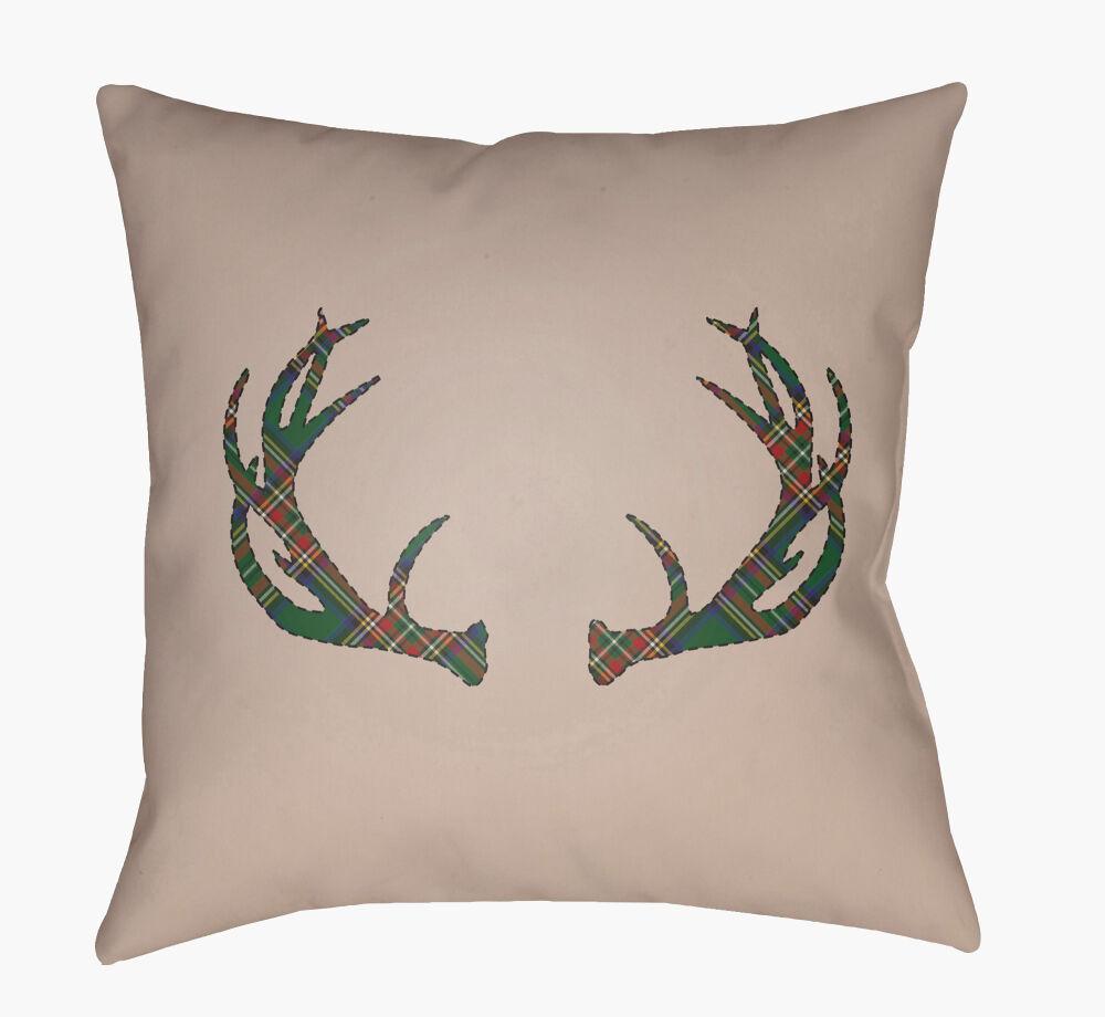 Surya Antlers PLAID-035  18"L x 18"W Fabric