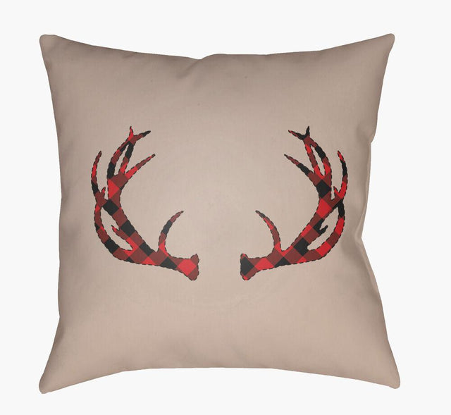Surya Antlers PLAID-036  18"L x 18"W Fabric