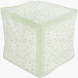 Surya Rain POUF-260 Blush;Seafoam 18"H x 18"W x 18"D Fabric