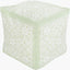 Surya Rain POUF-260 Blush;Seafoam 18"H x 18"W x 18"D Fabric