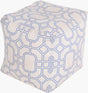 Surya Rain POUF-286 Dark Blue;Light Gray 18"H x 18"W x 18"D Fabric