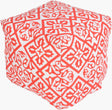 Surya Rain POUF-309 Blush;Dusty Coral 18"H x 18"W x 18"D Fabric