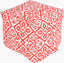 Surya Rain POUF-309 Blush;Dusty Coral 18"H x 18"W x 18"D Fabric