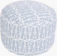 Surya Rain POUF-308 Medium Gray;Off-White 13"H x 20"W x 20"D Fabric