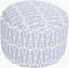 Surya Rain POUF-308 Medium Gray;Off-White 13"H x 20"W x 20"D Fabric
