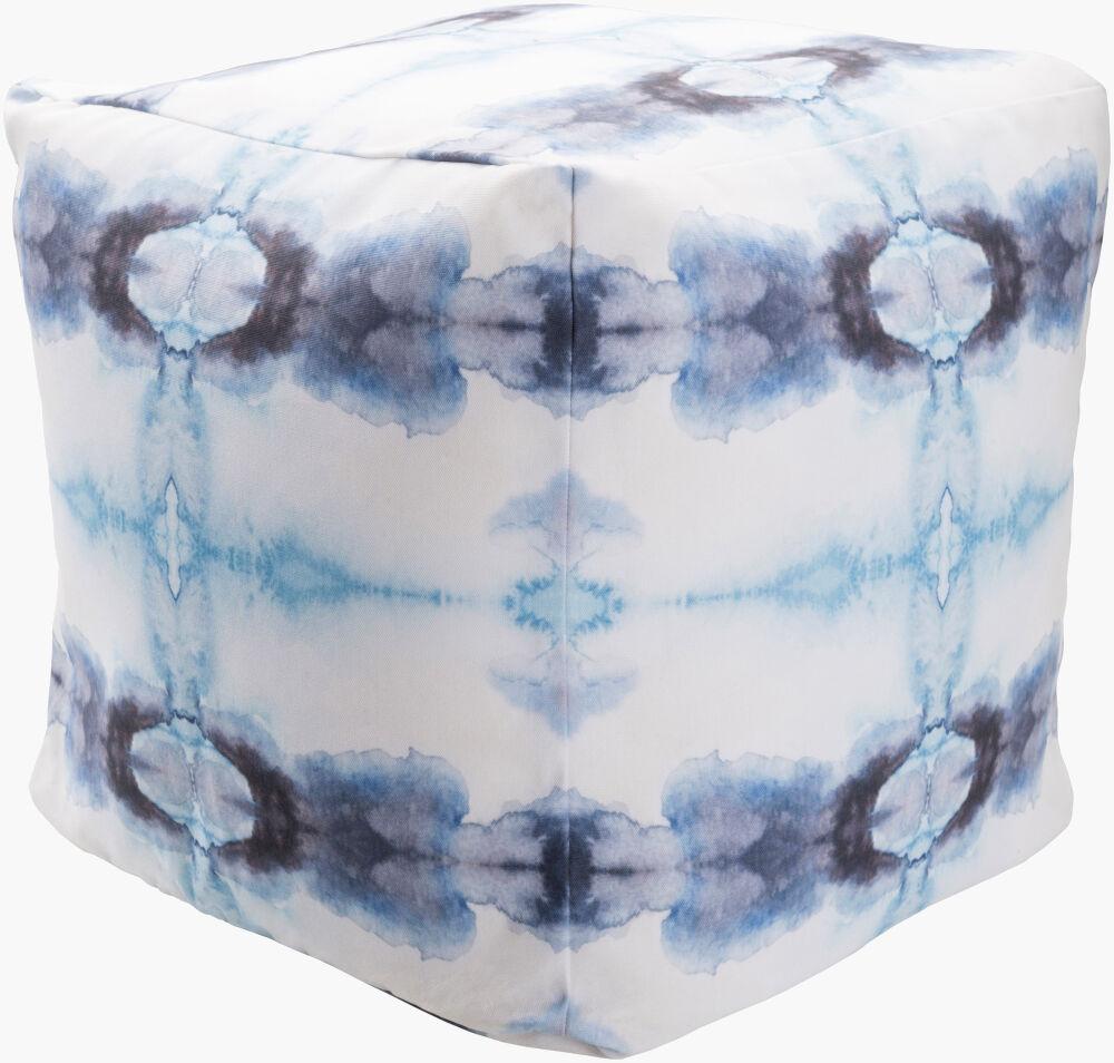 Surya Agua POUF-1051  18"H x 18"W x 18"D Fabric