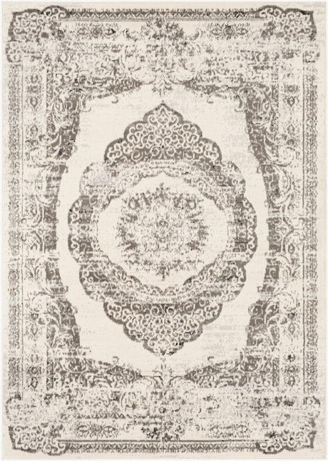 Surya Pisa PSS-2302 Black;Charcoal;Light Slate;Medium Gray;Off-White 4'11" x 7' Rug