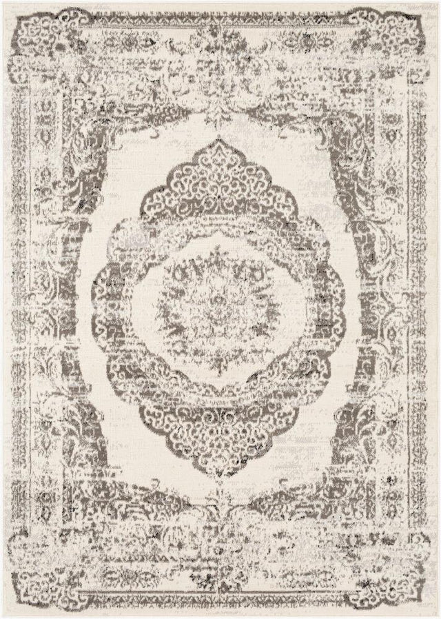 Surya Pisa PSS-2302 Black;Charcoal;Light Slate;Medium Gray;Off-White 4'11" x 7' Rug