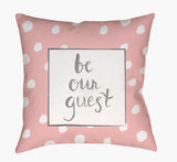 Livabliss Be Our Guest QTE-001 20"L x 20"W Pillow