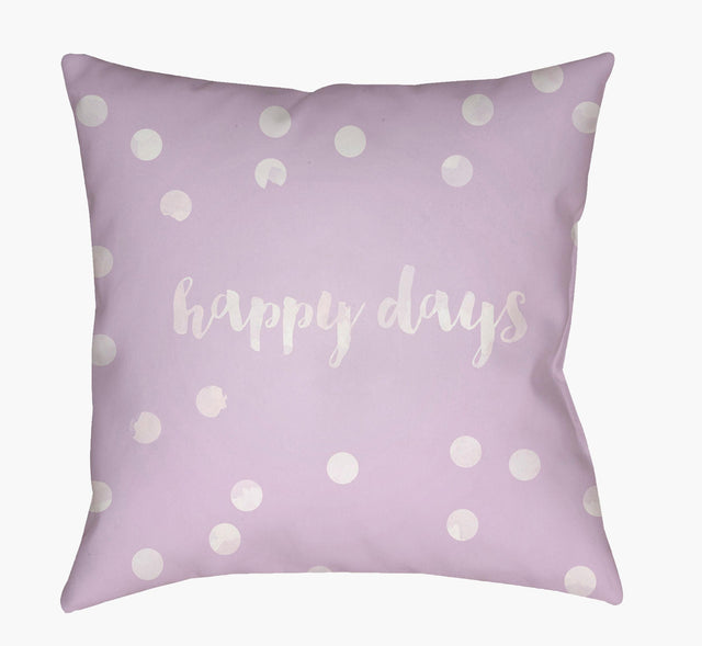 Livabliss Happy Days QTE-039 18"L x 18"W Pillow