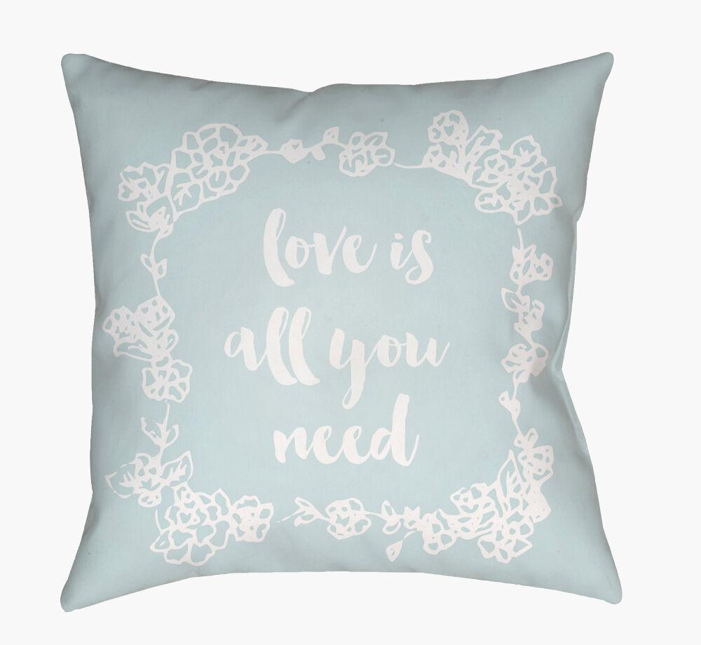 Surya Love All You Need QTE-043  18"L x 18"W Fabric