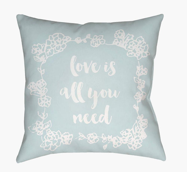 Surya Love All You Need QTE-043  18"L x 18"W Fabric