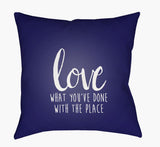 Surya Love The Place QTE-053  18"L x 18"W Fabric