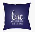 Livabliss Love The Place QTE-053 18"L x 18"W Pillow