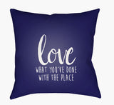 Livabliss Love The Place QTE-053 18"L x 18"W Pillow