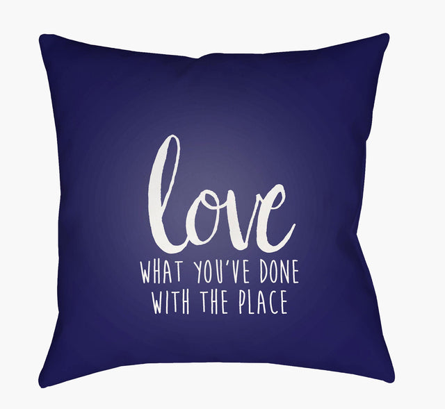 Livabliss Love The Place QTE-053 18"L x 18"W Pillow