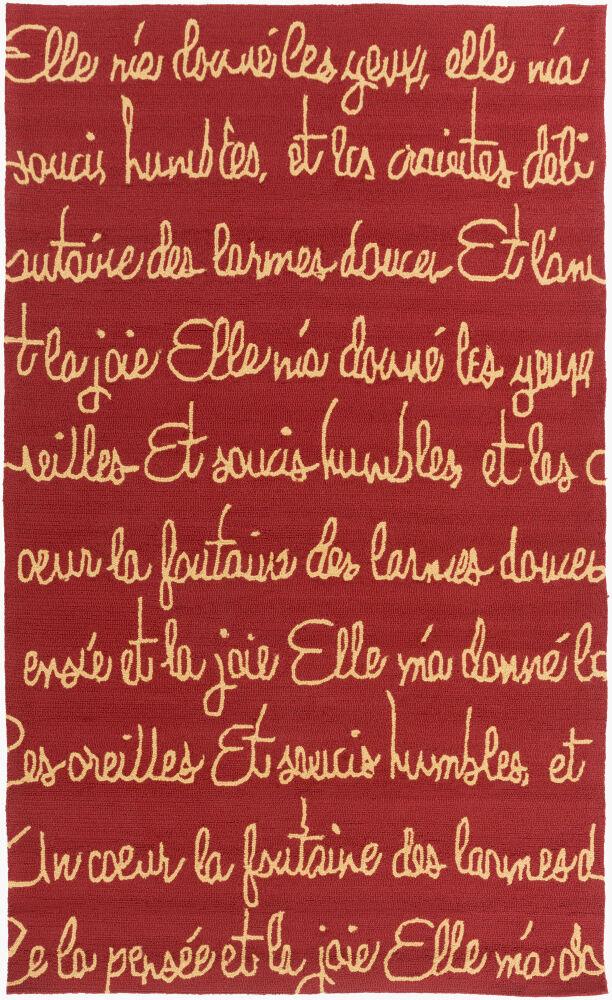 Surya Rain RAI-1235 Red;Wheat 8' x 10' Rug