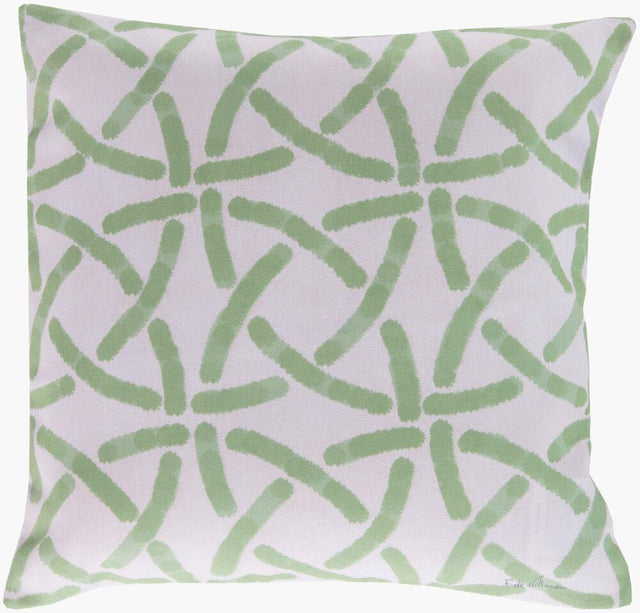Surya Rain RG-003 Grass Green;Light Beige 20"L x 20"W Fabric