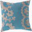Surya Rain RG-021 Aqua;Light Beige 18"L x 18"W Fabric