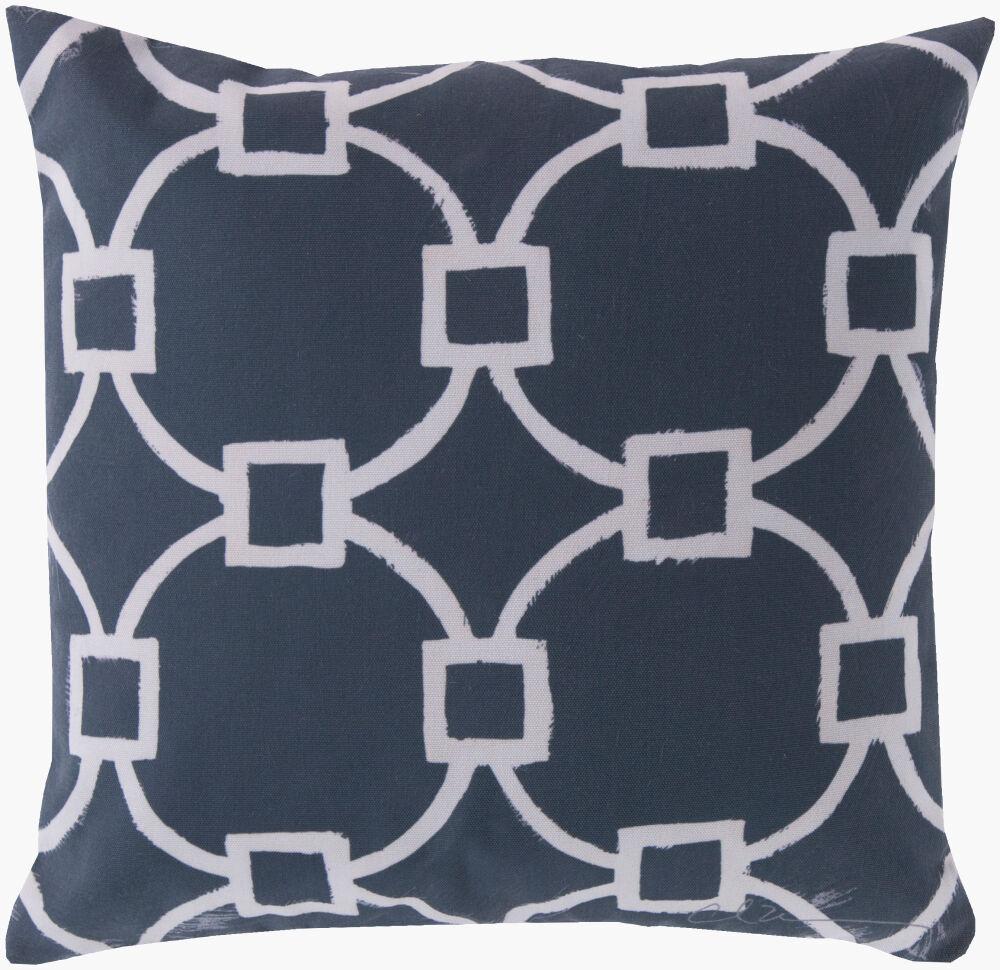 Surya Rain RG-045 Light Beige;Navy 20"L x 20"W Fabric