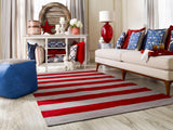 Surya Rain RG-045 Light Beige;Navy 20"L x 20"W Fabric