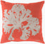Surya Rain RG-052 Coral;Light Beige 18"L x 18"W Fabric