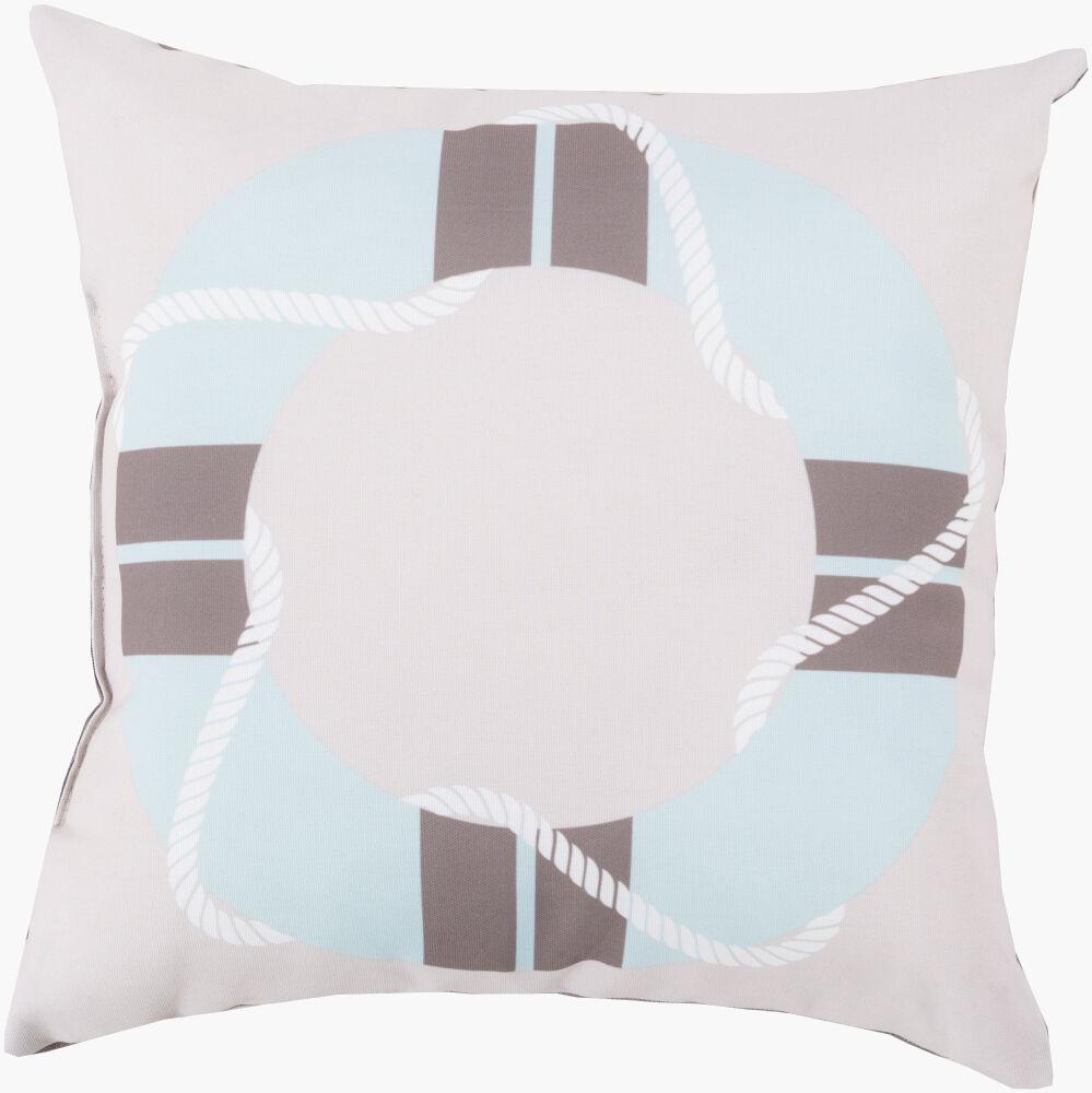 Surya Rain RG-084 Dark Brown;Light Gray;Pale Blue 26"L x 26"W Fabric