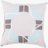 Surya Rain RG-084 Dark Brown;Light Gray;Pale Blue 26"L x 26"W Fabric